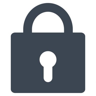 düz vektör simgesini kilitle