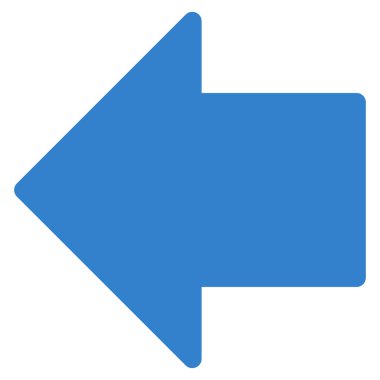 Ok sol düz vektör simgesi