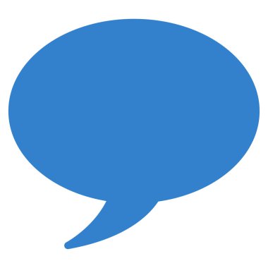 İleti balon düz vektör simgesi