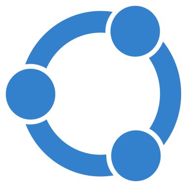 Ağ ilişkileri vektör simge düz