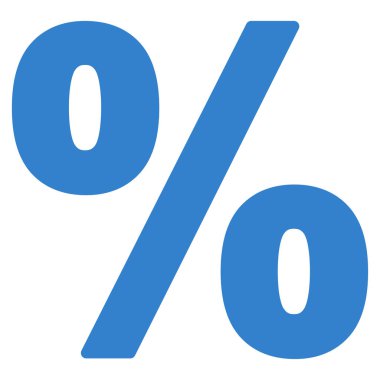 yüzde düz vektör simgesi