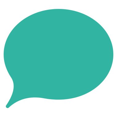 İpucu balonu düz vektör simgesi