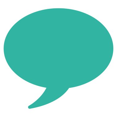 İleti balon düz vektör simgesi