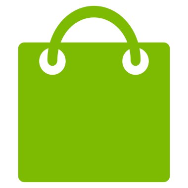 alışveriş poşeti düz vektör simgesi