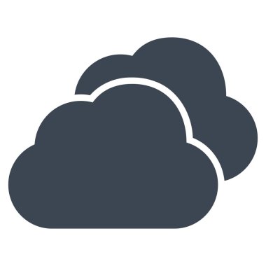 bulutlar düz vektör simgesi