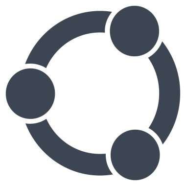 Ağ ilişkileri vektör simge düz