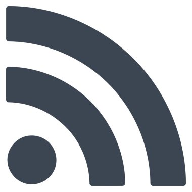 RSS düz vektör simgesi