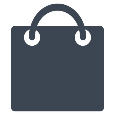 alışveriş poşeti düz vektör simgesi