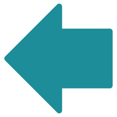 Ok sol düz vektör simgesi