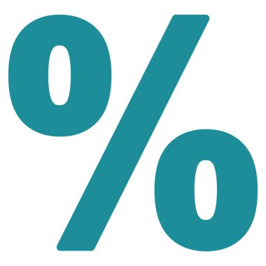 yüzde düz vektör simgesi