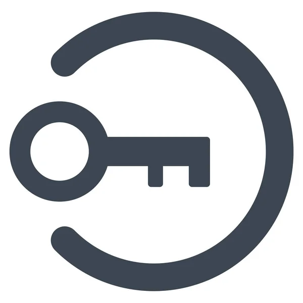 Belépés kulcs lapos Vector Icon — Stock Vector