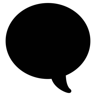 İleti Kabarcık Düz Vektör Simgesi