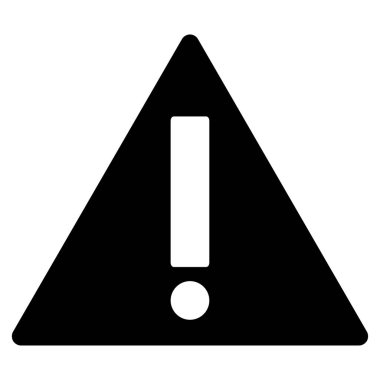 uyarı düz vektör simgesi