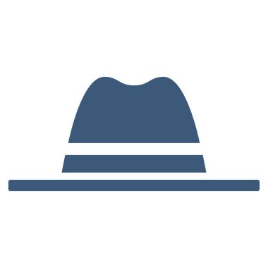 şapka düz vektör simgesi