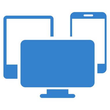 Elektronik cihazlar düz vektör simgesi