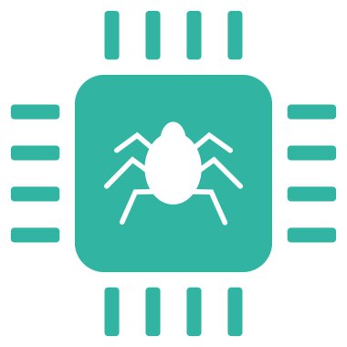 Donanım hata düz vektör simgesi