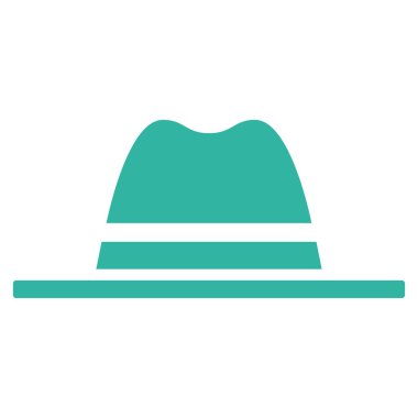 şapka düz vektör simgesi