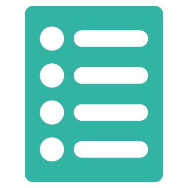 Liste düz vektör simgesi