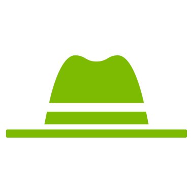 şapka düz vektör simgesi