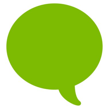 İleti Kabarcık Düz Vektör Simgesi