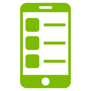 Akıllı telefon listesi düz vektör simgesi