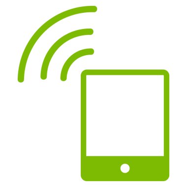 Smartphone Wi-Fi sinyali düz vektör simgesi