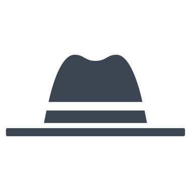 şapka düz vektör simgesi