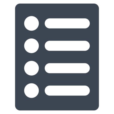 Liste düz vektör simgesi