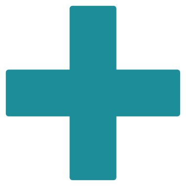 Matematik işlemi düz vektör simge ekle