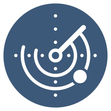 Radar düz vektör simgesi