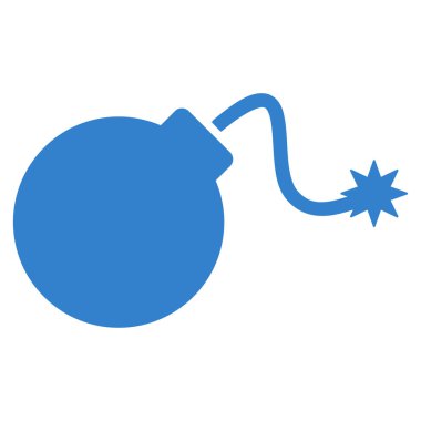 Bomba düz vektör simgesi