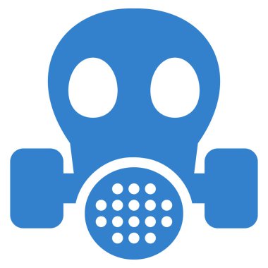 Gaz maskesi düz vektör simgesi