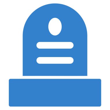 Mezar taşı vektör simge düz