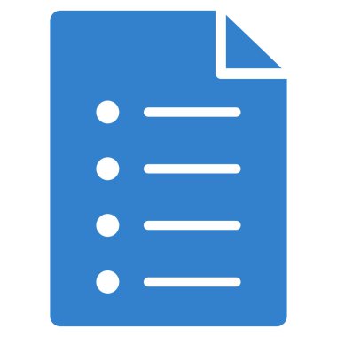 Liste sayfa düz vektör simgesi