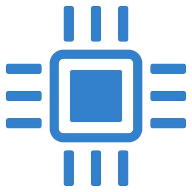 İşlemci Düz Vektör Simgesi