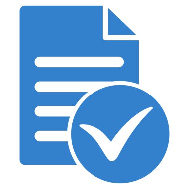 Test sayfası düz vektör simgesi