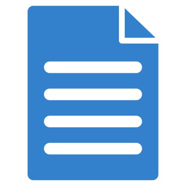 Metin sayfa düz vektör simgesi