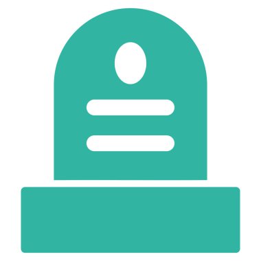 Mezar taşı vektör simge düz