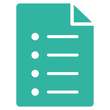 Liste sayfa düz vektör simgesi