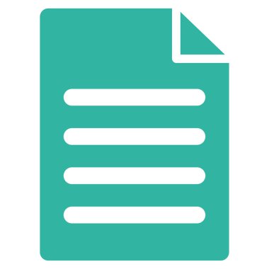 Metin sayfa düz vektör simgesi