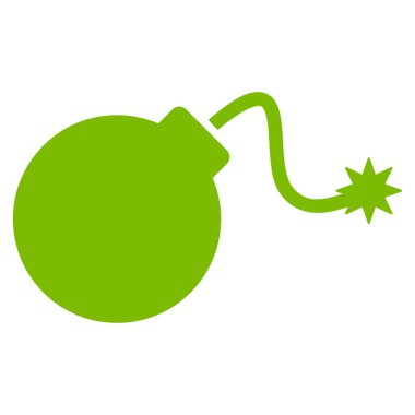 Bomba düz vektör simgesi