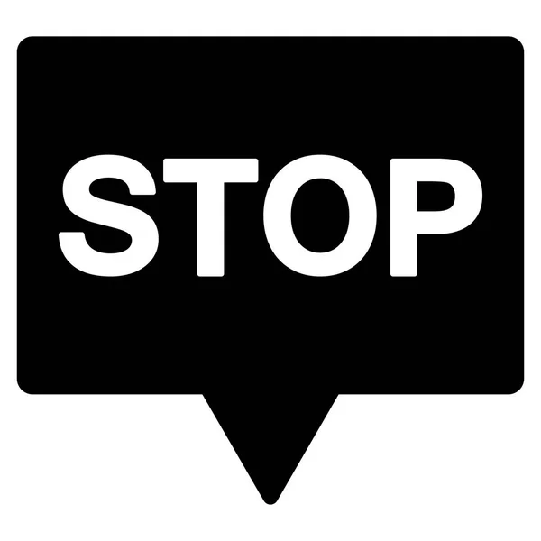 Stop Banner platte Vector Icon — Stockvector