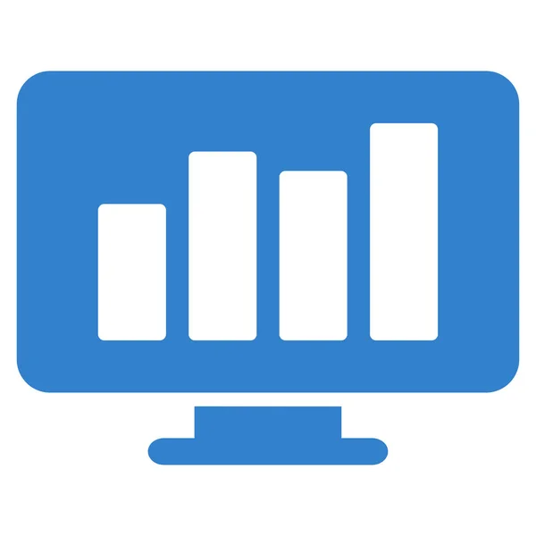 Monitor icona vettoriale piatta — Vettoriale Stock