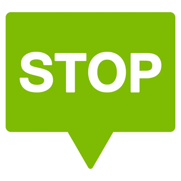 Stop Banner Flat Vector Icono — Vector de stock