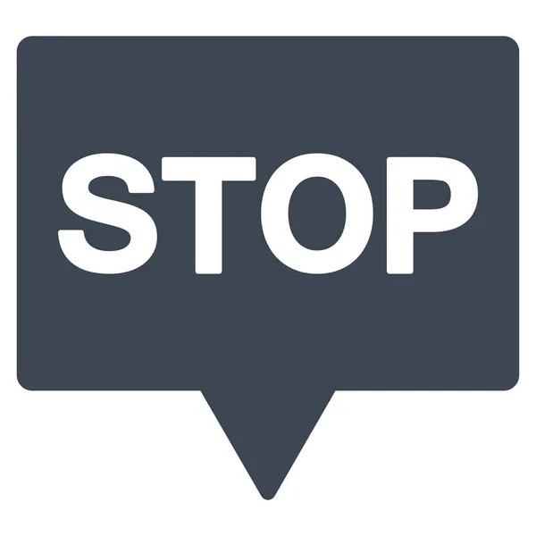 Stop Banner Flat Vector Icono — Vector de stock
