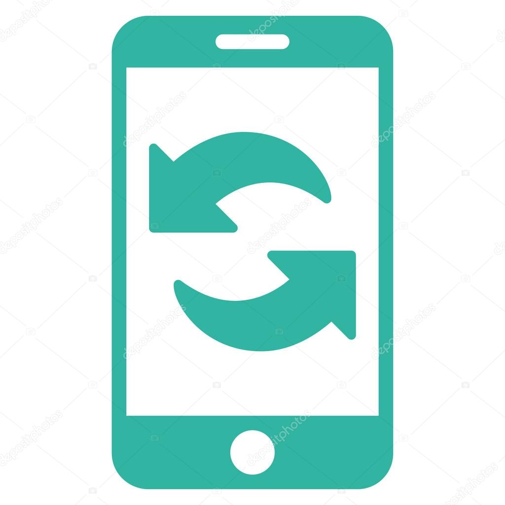 Refresh Smartphone Flat Vector Icon