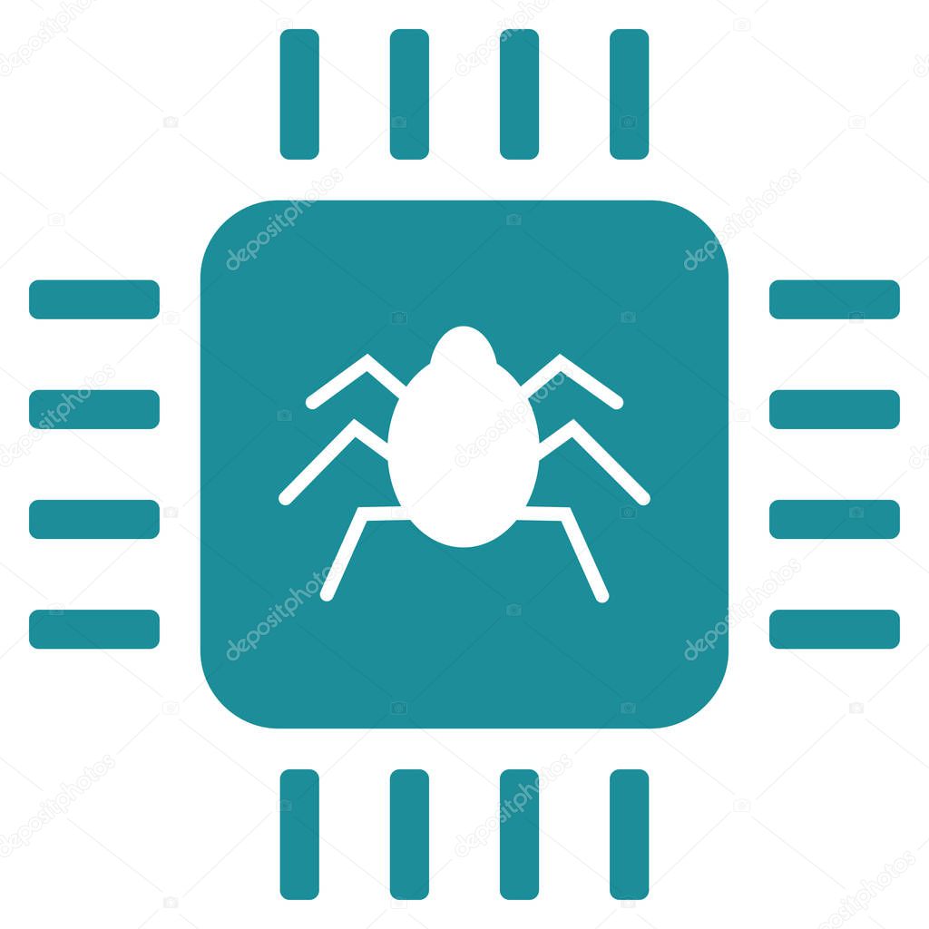 Hardware Bug Flat Vector Icon