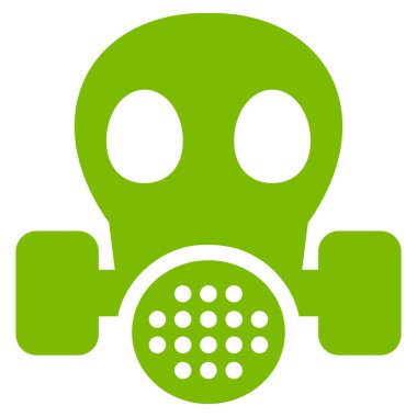 Gaz maskesi düz vektör simgesi