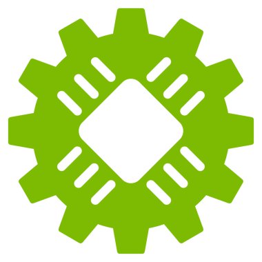 Donanım vites düz vektör simgesi