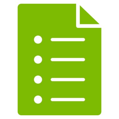 Liste sayfa düz vektör simgesi